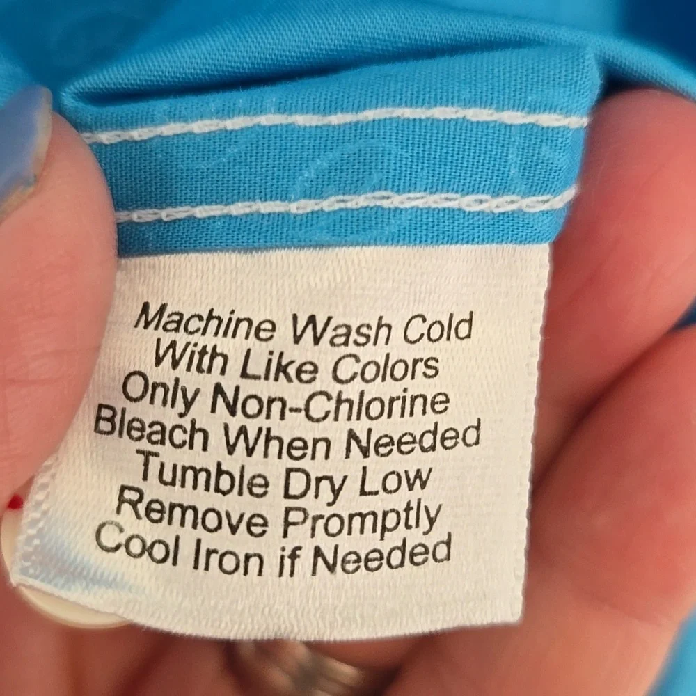 Egara | Blue Print Long Sleeve Button Down Size Large - Picture 6 of 6